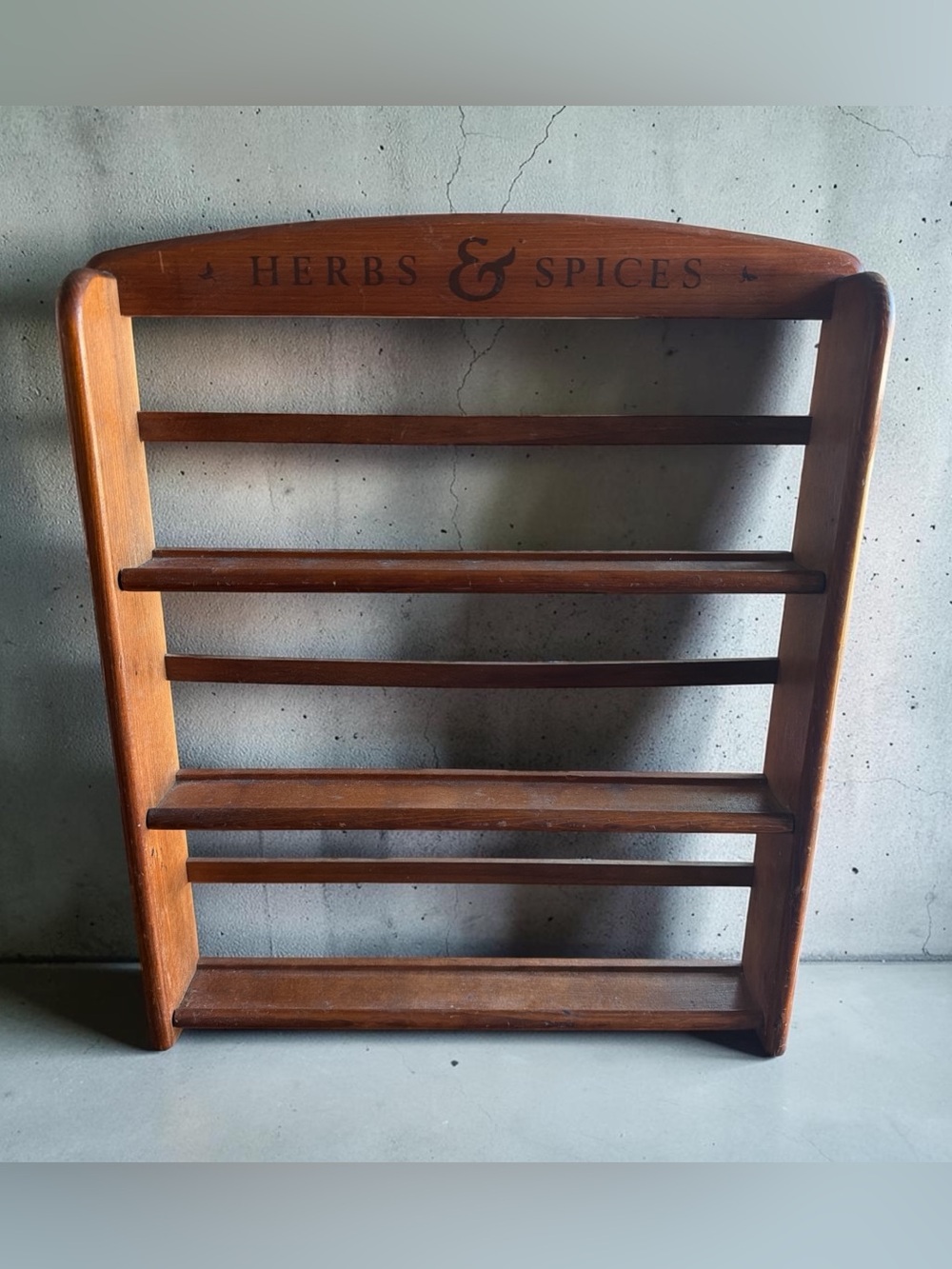 Vintage McCormick Herbs and Spices Wooden Spice Rack 3 Tier Storage Shelves